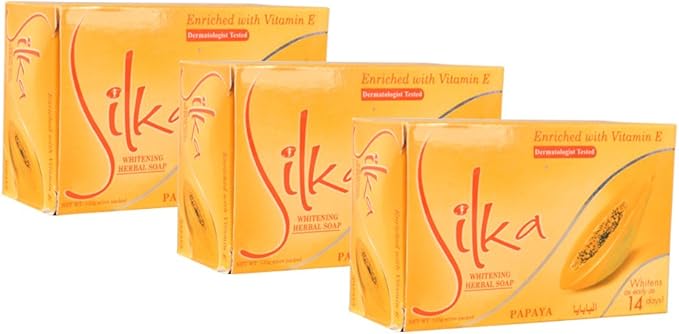 سيلكا صابون سيلكاس بابايا عشب لتبييض البشرة، 3 قطع - Image 2